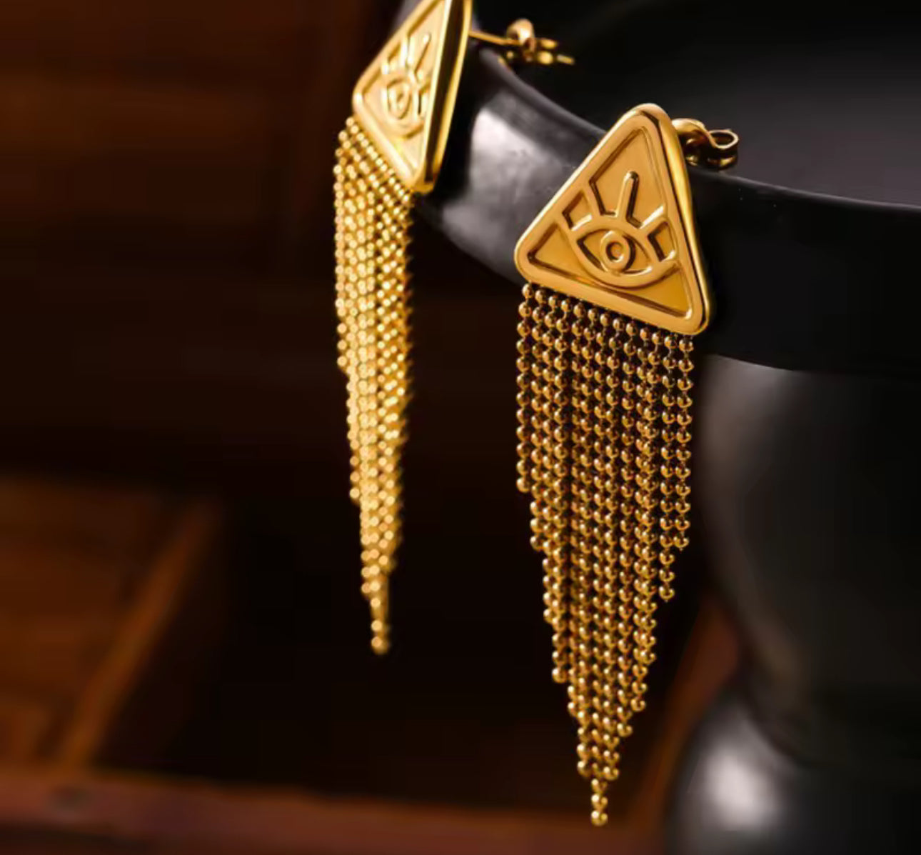 Evil Eye Tassel Earring
