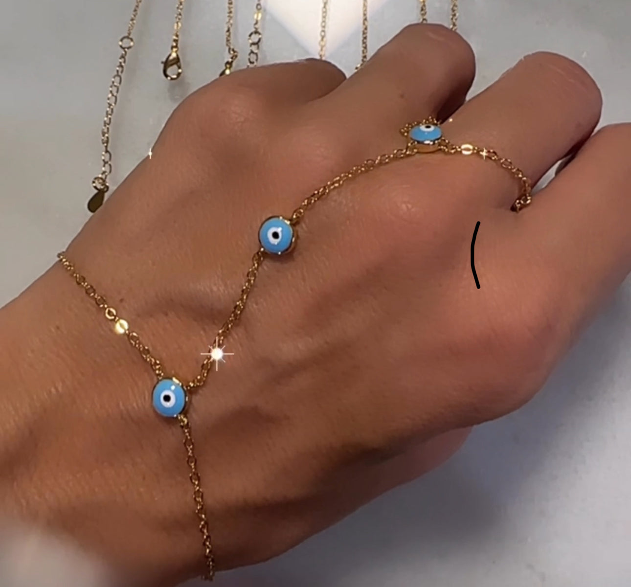 Trio Evil Eye 🧿 Hand Chain
