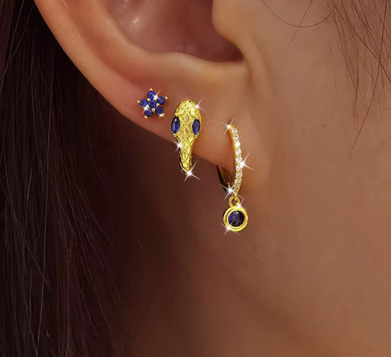 3 piece snake 🐍 earring set