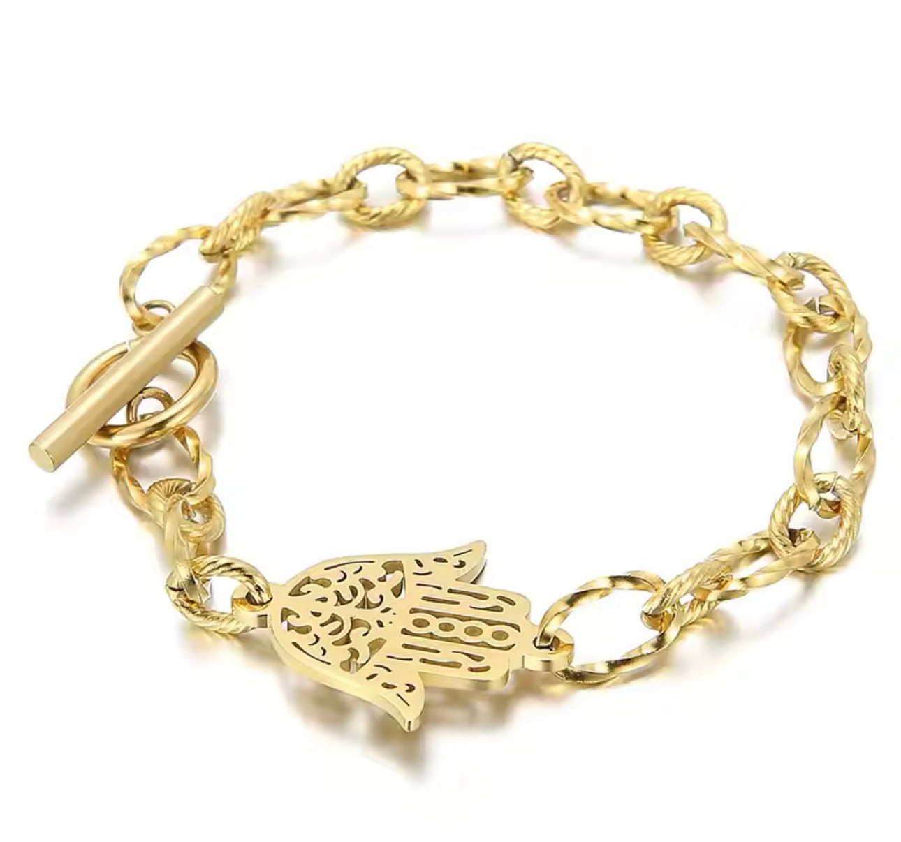 Hamsa 🪬 Toggle Chain Bracelet